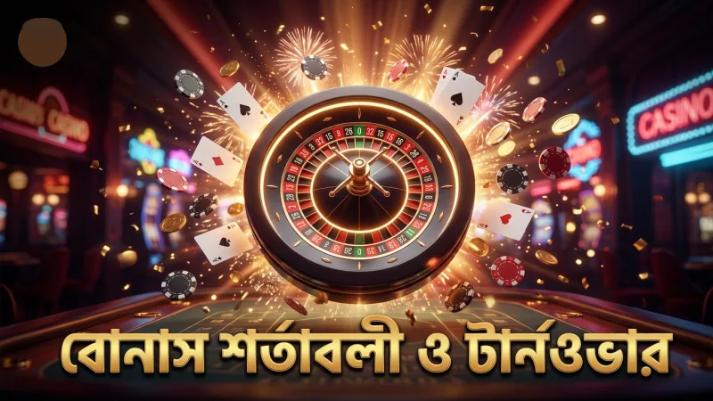বিভিন্ন বোনাসের শর্তাবলী ও টার্নওভার পূরণের গুরুত্ব।