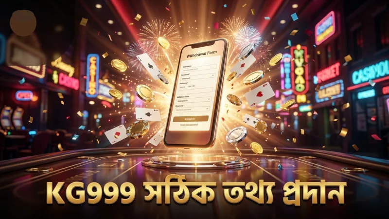 KG999 উইথড্রয়ালে সঠিক তথ্য প্রদান জরুরি।